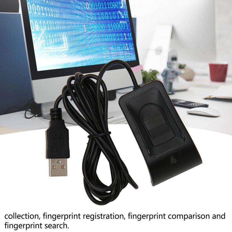 Dpofirs Fingerprint Reader, USB 10 Keys Fingerprint Reader, Automatic Identification,