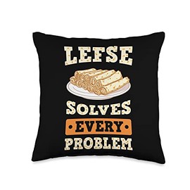 Lefse Norwegian Bread Recipe Maker Flatbread Rolling Throw Pillow
