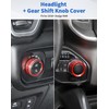 Headlight and Gear Shift Switch Knob Cover for 2018+ Dodge