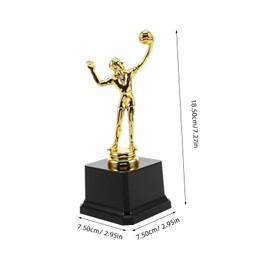 OHPHCALL Sports Miniature Trophies Plastic Kids Awards Volleyball Cup Trophies Elegant Design Lightweight
