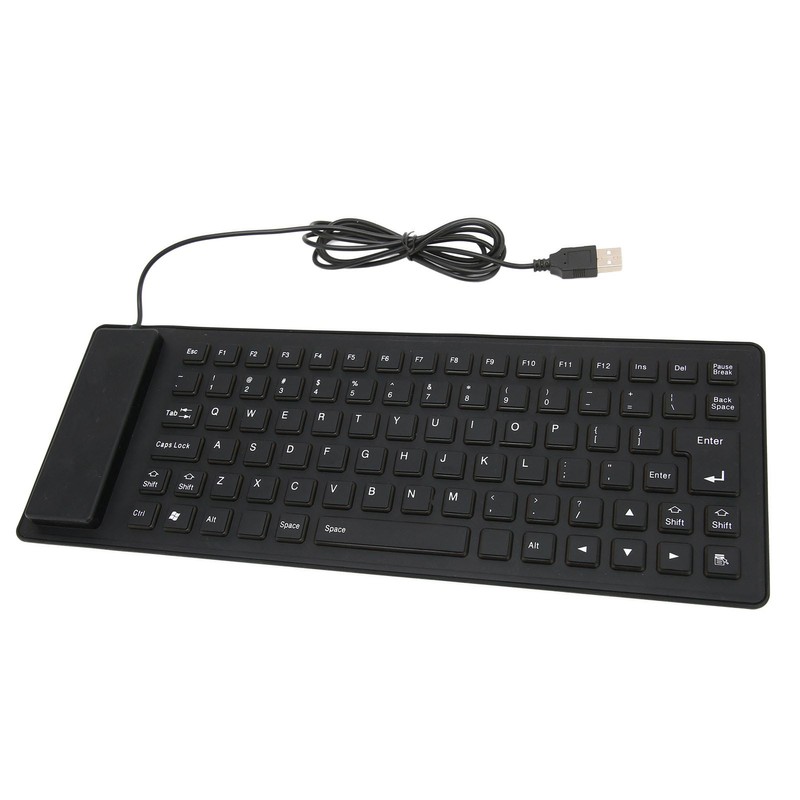 Foldable Silicone Keyboard 85 Keys Foldable Design Silent Wired Waterproof
