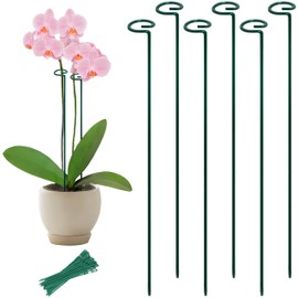 36” Tall Plant Stakes, 6 Pack Plant Support Stakes,6mm Heavy-Duty Metal Garden Stakes, Flower Stakes for Lilies, Dahlias, Gladiolus, Sunflowers, Tomato, Clematis