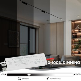 NAWVACE 96W LED Driver Dimmable, 24V 3.7A Low Voltage Electronic Transformer, AC 120V to DC 24V Power Supply, Dimming Constant Voltage LED Driver for Track Lights, Spotlights