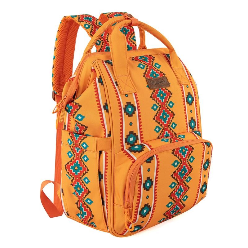 Wrangler Western Diaper Bag Aztec Backpack Organized Daypack-Cowgril Fashion:_Dark Brown