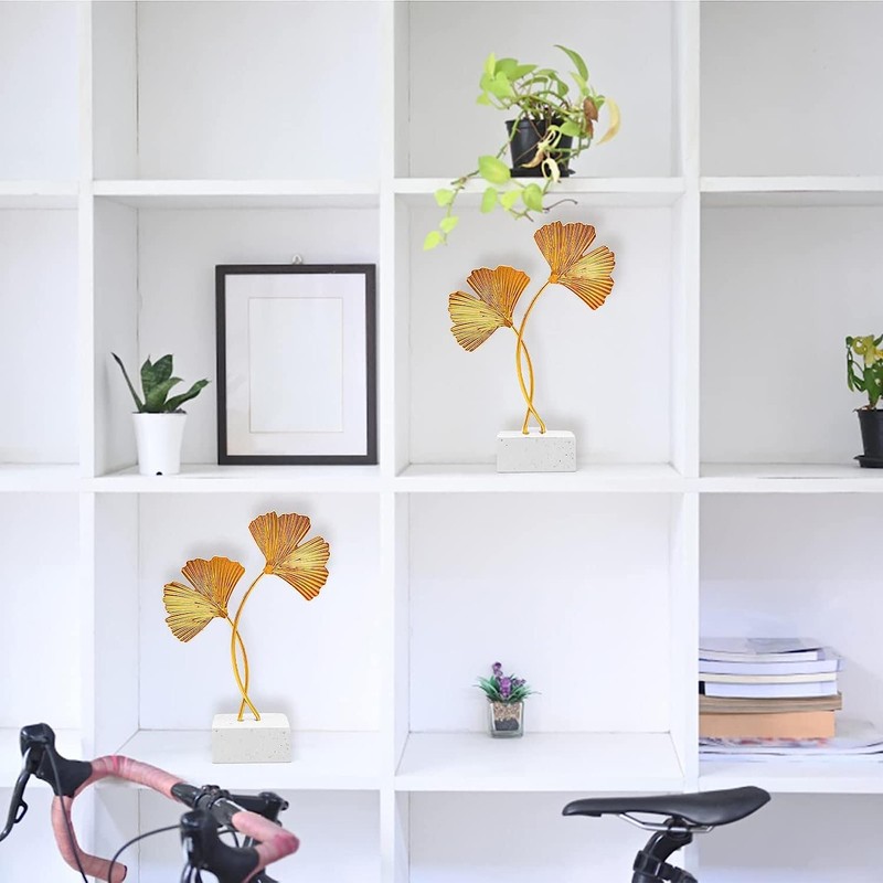 Metal Leaves Decoration, Ginkgo, Living Room Decoration, Decorative Objects Gingko