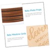 Hohopeti 13Pcs Wooden Milestone Cards Durable Photo Props for Newborns