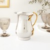 Elegance-70028-Gilt Leaf Hammered Stainless Steel Water Pitcher