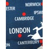 Great Britain Map Union Jack Flag Tea Towel United Kingdom