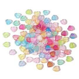 LadayPoa 400pcs AB Acrylic Star Beads Pastel for Jewelry Making - Cute Plastic Charms for Necklace, Bracelet, Earring - Assorted Spacer Bulk Aesthetic Craft DIY (Mixed Color)