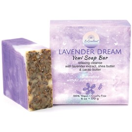 ExSoullent Lavender Yoni Soap Bar - 6 OZ Handmade & Natural PH Balanced Soap for Women, Hydrating Cleanse without Sulfates or Parabens (170 g)