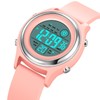 Reloj digital para mujer, con visualización LED, correa de silicona,