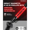 10-Pack Phillips Bits #1#2#3 Impact Magnetic, 2 Inch Phillips Head