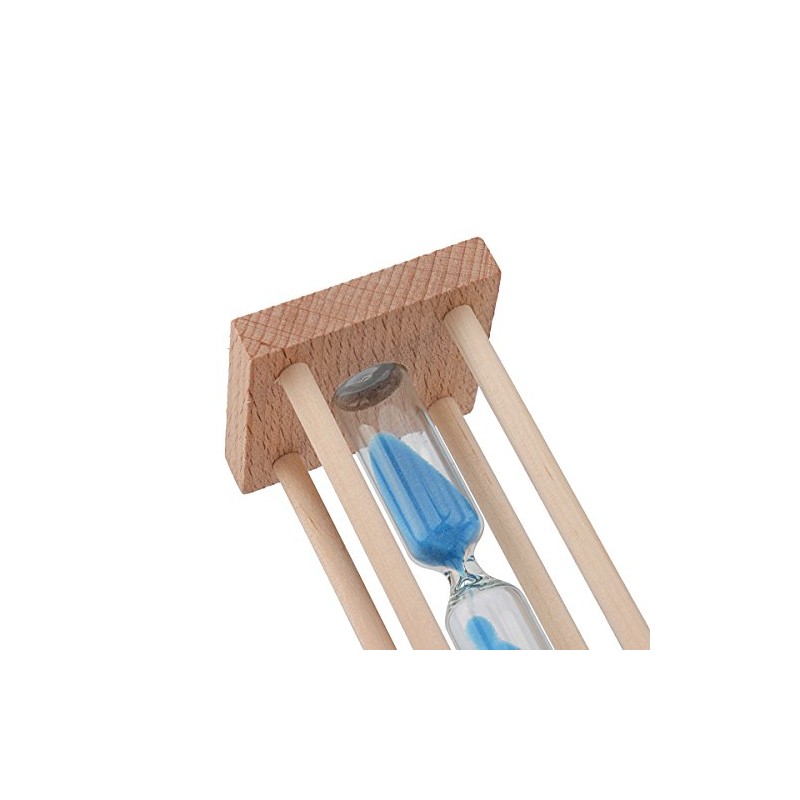 Mehrfarbige Sanduhr aus Holz für Heim und Schule. 2min blau