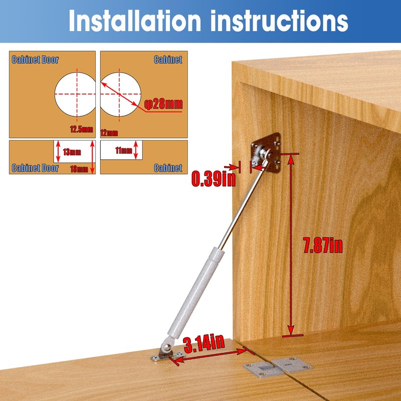 Drop Down Gas Struts,Gas Spring Hinge with 90 Degree Page