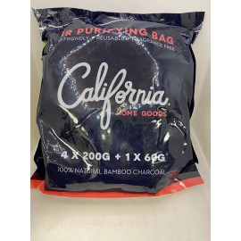 California Home Goods 5 PACK AIR PURIFYING BAMBOO CHARCOAL BAGS 4-200G + 1-60G CAR & AIR DEODORIZER