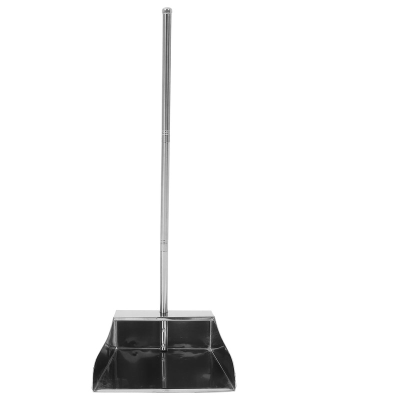 Lurrose Stainless Steel Dustpan: Dustpan with Handle - Stand Up