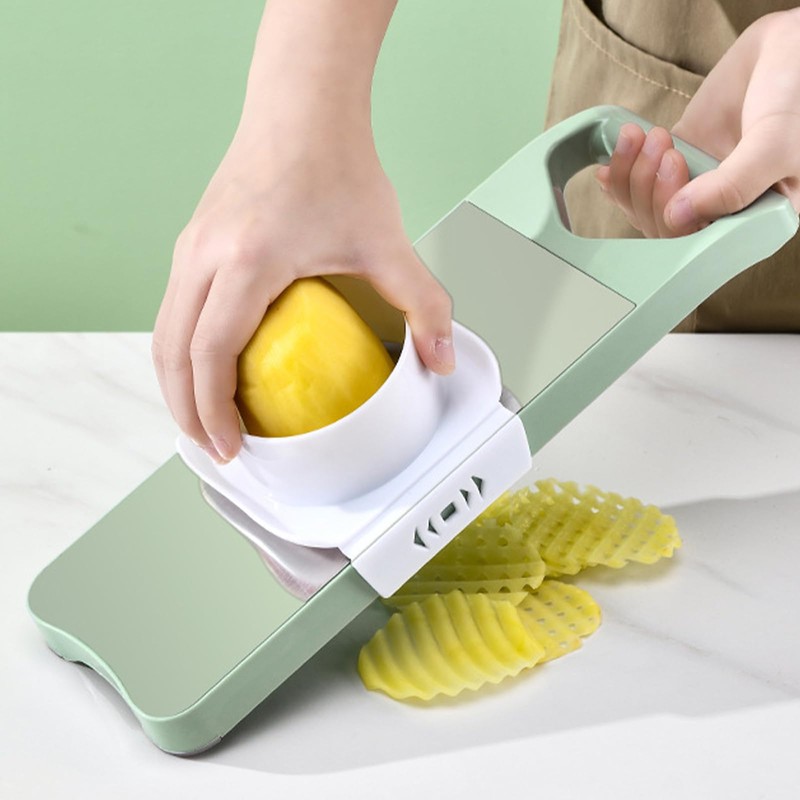 Vegetable Chopper, Mandoline Food Slicer Cutter with Handheld Container, 6