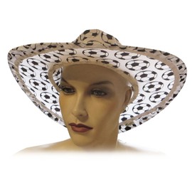 Kaltner Präsente Geschenkidee - Sonnenhut Hut Mütze Kappe aus Nylon faltbar im Fußball Design ideal für Fasching Outdoor Sonnenschutz Regenschutz