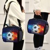 ZAZYXTJ Soccer Lunch Box Insulated Lunch Bag for School Teens