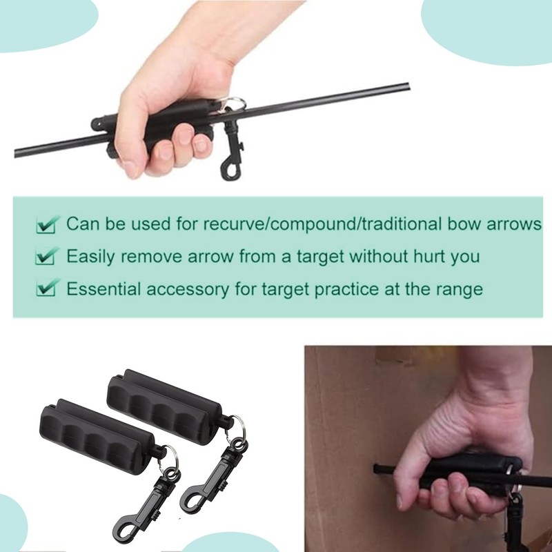 Roczential Archery Arrow Puller, Rubber Arrow Puller with Belt Clip