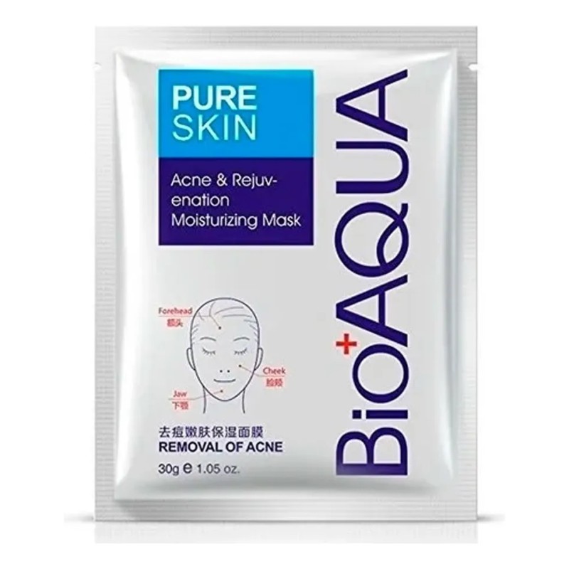 🔥 Bioaqua pure skin set antiacné 4 piezas sérum crema