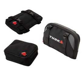 TUSK Front and Rear Motorcycle Fender Tube Packs with Handlebar Bag