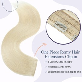 THD clip in extensions, real hair, 1 x 5 clips