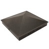 Nuvo Iron Pyramid Post Cap Black, 8" x 8"