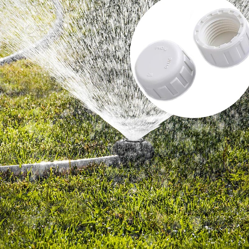 12Pcs 1/2 Inch PVC Cap, White PVC Pipe Fittings End