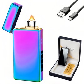 NINSI Smart Electric Lighter, High Power Pulse Plasma Arc Lighter with 4 Ignition Modes, Windproof Electronic Lighters, Rechargeable USB Lighters with Safety Lock (Colored Ice)