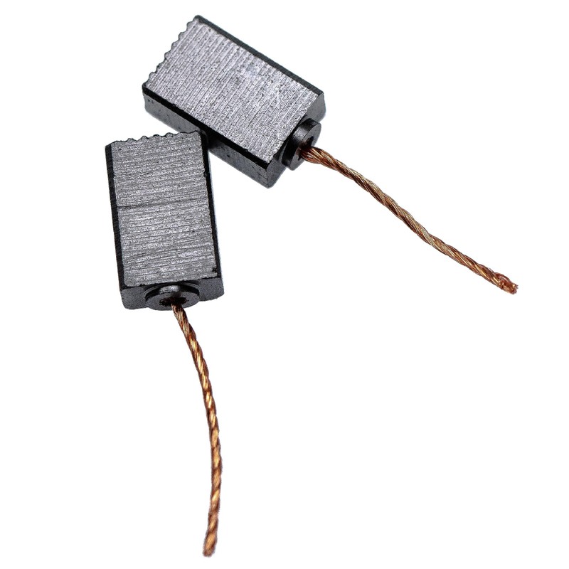 vhbw 2 x Carbon Brushes Motor Carbon Abrasive Carbon 4.8