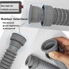 2-Pack Flexible Sink Drain Pipes with P-Trap - With Compatibility
