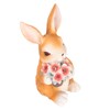Solar Rabbit Statue Cute Handpainted Resin Bunny Statue Decor Rabbit