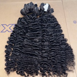 2025 Unprocessed Summer Curly Hair Raw Cambodian Human Hair Bundles Vendorscolor: 1pcs burmese curly, Stretched Length: 22"