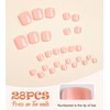 Morily Summer Press on Toenails Short Square, 28Pcs Nude Pink