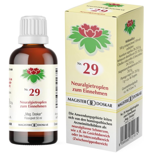 MAGISTER DOSKAR Tropfen Nr. 29 - Homöopathische Neuralgietropfen, 50 ml