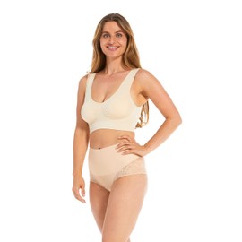 MAGIC BODYFASHION Women's Comfort Everyday Bra, Latte, XXL