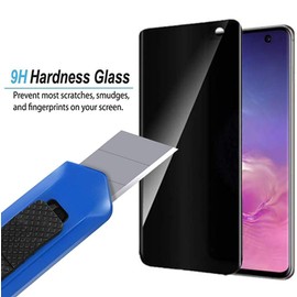 Omio [2 Pack] for Galaxy S10E Privacy Screen Protector Tempered Glass Black Screen Protectors 9H Hardness Anti-Scratch Anti-Peeping Anti-Fingerprint Bubble-Free Full Coverage Film for Galaxy S10E