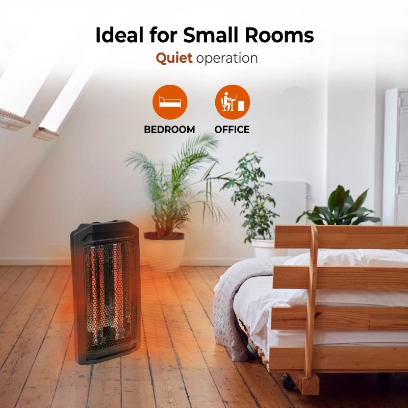 Comfort Zone 23" Indoor Quartz Tower Space Heater with Overheat