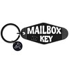GiftoBi Retro Mailbox Key Keychain, Black Motel-Style Keyring with Split