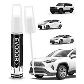 EVOOOR 040 Super White/Ice Cap Touch Up Paint Compatible with Toyota Exact Match 2 in 1 Touch up Paint for Chips and Nicks Repair