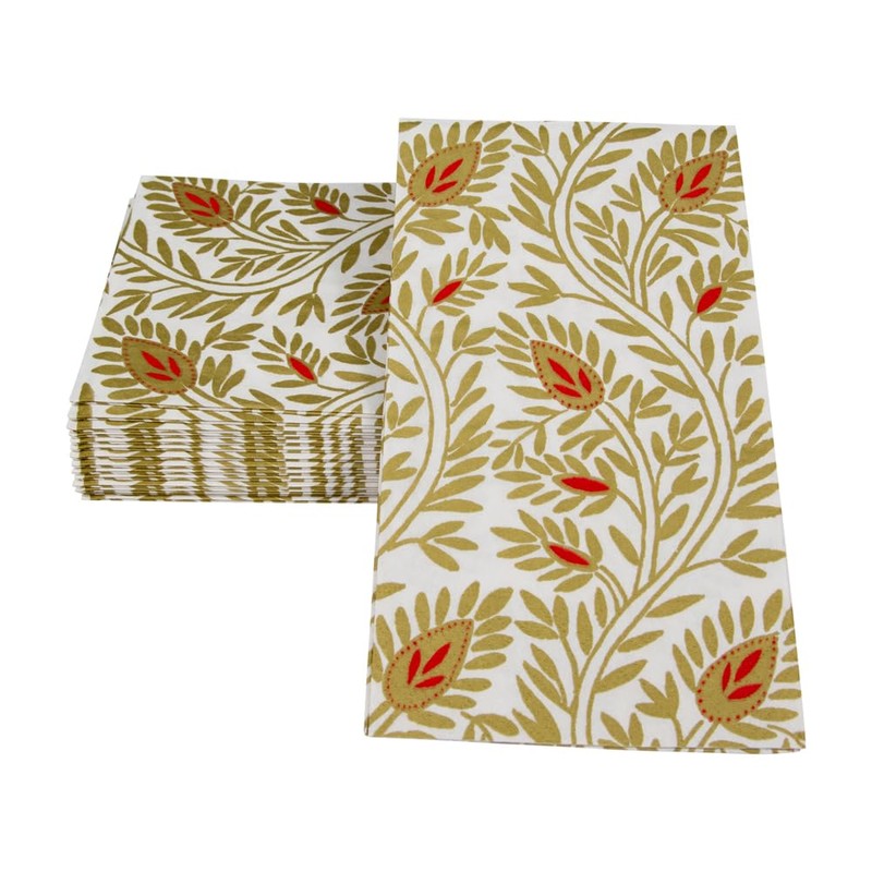 Samsara Gold Guest Towel Napkins - 15 Per Package