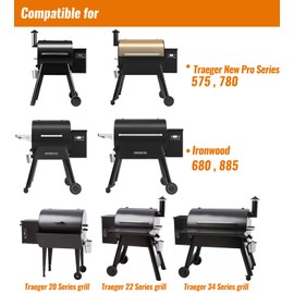 NUPICK 20-Pack Grease Bucket Liner & 1-Pack HDW152 for Traeger, Grease Bucket for Traeger Pro Series 575/780, 22/34 Series, Ironwood 650/885 Grills, Silver