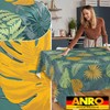 ANRO Oilcloth Tablecloth Washable Wax Tablecloth Garden Tablecloth Round Oval