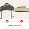 Yaheetech 8x5' Grill Gazebo, 3-Tier Outdoor BBQ Gazebo with Height-Adjustable
