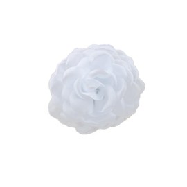 Peony Flower Brooches Pins Chiffon Rose Flower Brooch Classic for Wedding Party Dance Banquet for Women Lapel Pins Dress Suit Clothes Accessories Jewelry Gifts 95mm (White)