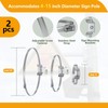 JUGGHOME Adjustable Sign Mounting Brackets for Larger Diameter Poles, Sign