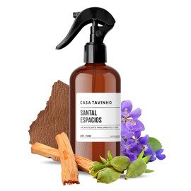 Aromatizante para Hogar y Oficina 250ml | Tipo Santal 33 para Espacios | Con Molécula Eliminadora de Olores | Sala - Recámara - Telas - Auto | CASA TAVINHO