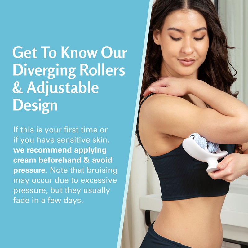 M3 Naturals Anti Cellulite Massage Roller with Grip-Friendly Design &