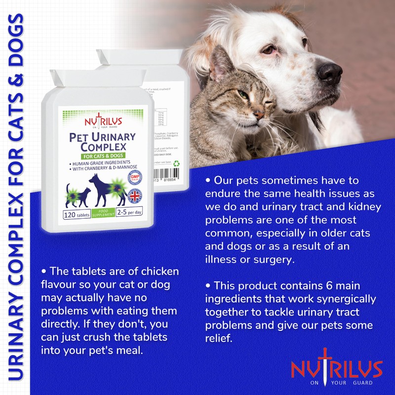 Pet Urinary Support Complex 120 Chicken Flavour Tablets for Cats